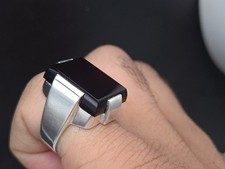 Mens Aqeeq Ring natural Agate Ring for Men Shifat Al Abad Yemeni Aqeeq Ring For