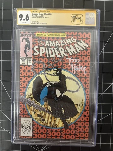 Amazing Spider-Man #300 CGC 9.6 SS 1st Full Venom Signed by Todd McFarlane 1988