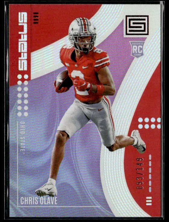 Chris Olave Panini Chronicles Draft Picks Status #10 Red
