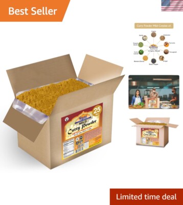 Rani Curry Powder Mild 10-Spice Authentic Indian Blend 400oz 25lbs 