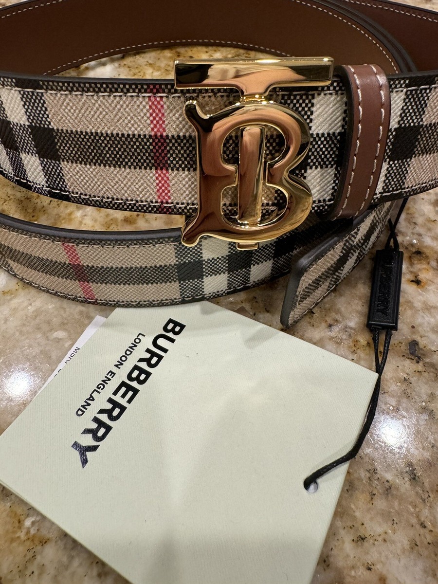 Burberryバ ー バ リー ベルト レザー drip Teeshyne TB 30 Check Reversible Medium Belt | eBay