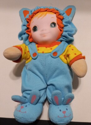 Vintage Playskool 1986 Jammie Pies Baby Doll Blue Bunny Rabbit