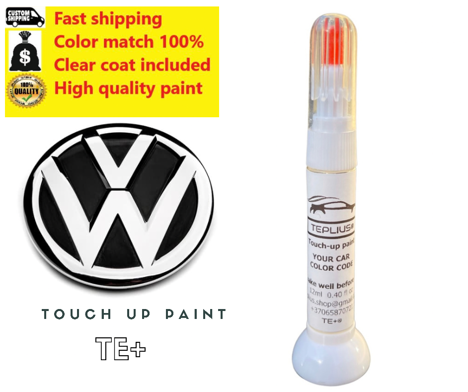 For VOLKSWAGEN LC9X DEEP BLACK Touch up paint pen with brush (SCRATCH
