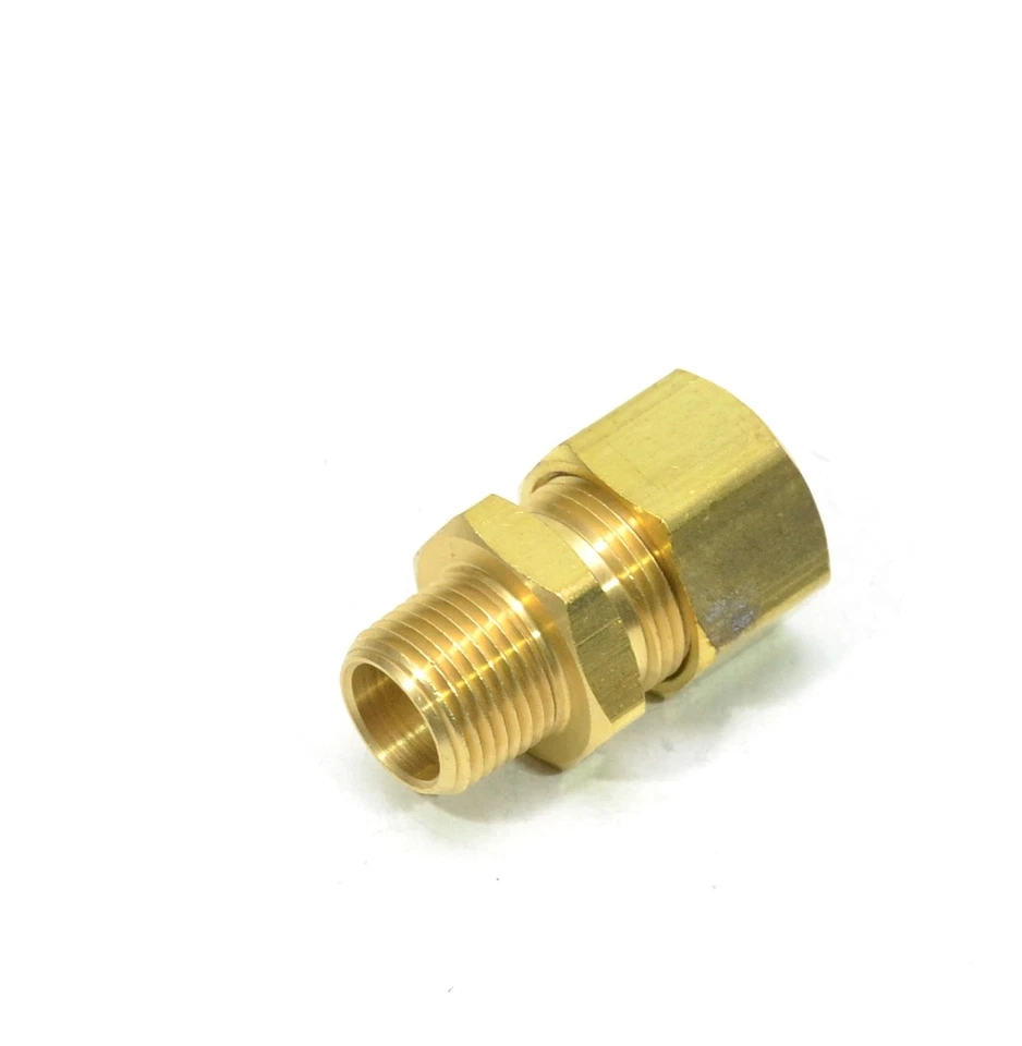 5/8 OD Compression Tube to 3/8 Male Npt Straight Fitting Connector Water Oil Gas - Image 2 of 4