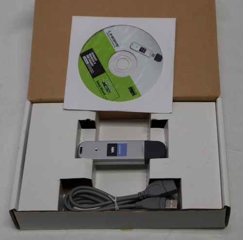 Linksys WUSB54GC V1 Compact Wireless-G USB Adapter w Box and software ...