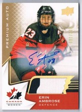 2020-21 UPPER DECK TEAM CANADA WOMEN AUTOGRAPHS PATCH 2 COLORS ERIN AMBROSE