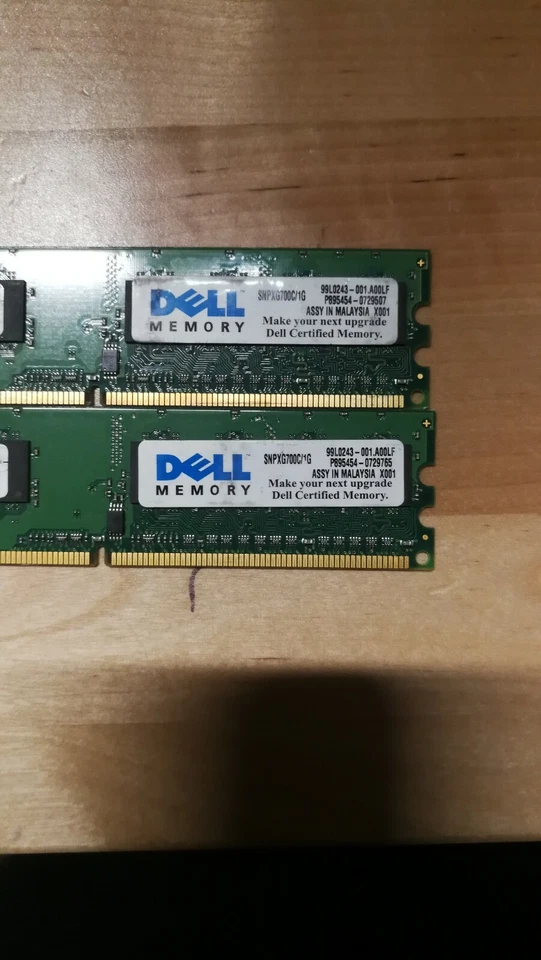 2GB SET - DELL 1GB X 2 PC2-6400U DDR2 DESKTOP MEMORY RAM - FREE SHIPPING. - Image 2 of 3