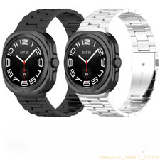 For Samsung Galaxy Watch 7 Ultra 47mm Stainless Steel Link Band Strap Bracelet