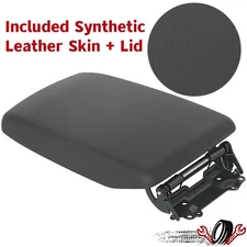 For Toyota Highlander 08-14 Leather Armrest Center Box Console Lid Cover Black