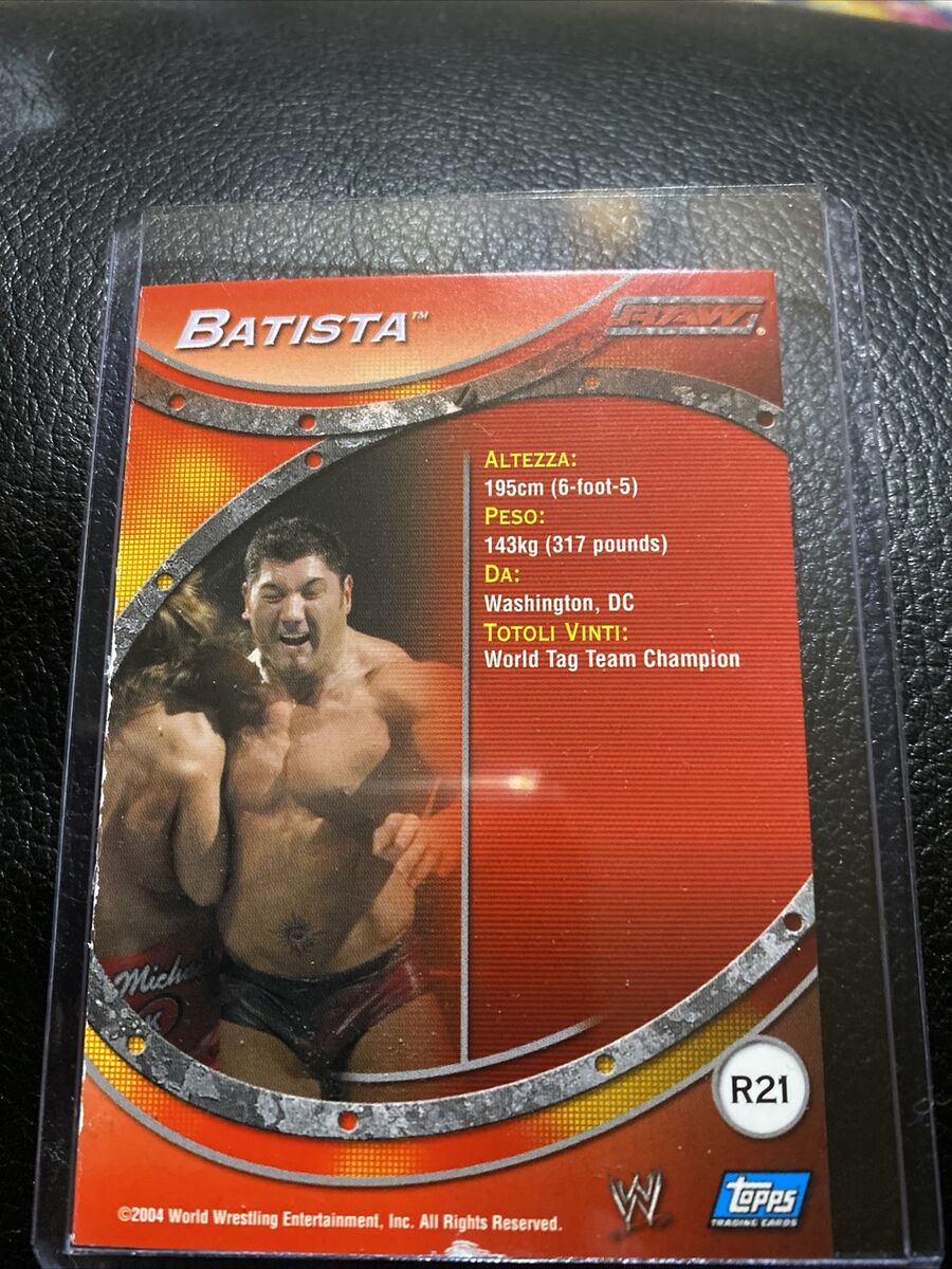 Batista Dave Bautista wwe 2004 Euro Apocalpse Raw Smackdown Foil card #R21