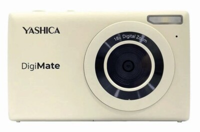 YASHICA DigiMate 100 digitale Kompaktkamera cremeweiß #YAS-DGM100-OW (UK) NEU