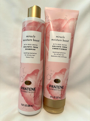 Pantene Nutrient Blends Miracle Moisture Boost w/Rose Water Shampoo/Conditioner