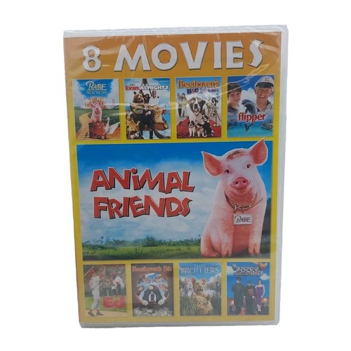 Animal Friends DVD-8 Movies-New-Babe, Evan Almighty Beethoven Flipper Bullwinkle