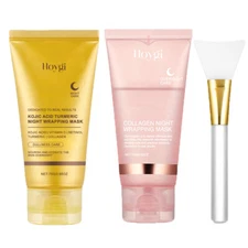 Kojic Acid Turmeric Collagen Night Wrapping Mask Overnight Peel Off Facial Mask