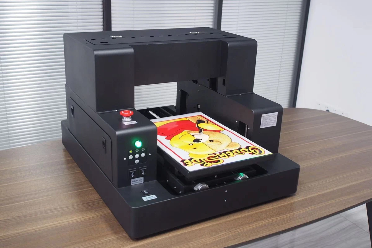 Automatic A3 DTG Printer Flatbed T-Shirt Printing Machine Direct to Garment  Printers with Textile Ink for Canvas Bag Shoe Hoodie