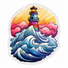 XXXL 60x60 cm car decal sticker lighthouse sticker