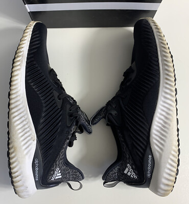 adidas gazelle silver green womens adidas Alphabounce Core Black Carbon Gold Trainers main image 1
