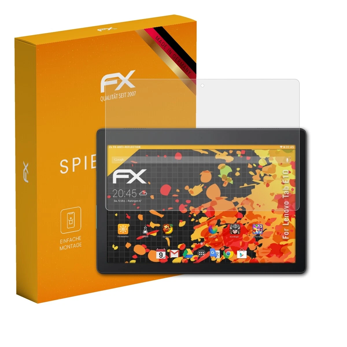 AtFoliX 2x Screen Protector for Lenovo Tab E10 Screen Protector Matte & Shockproof Film