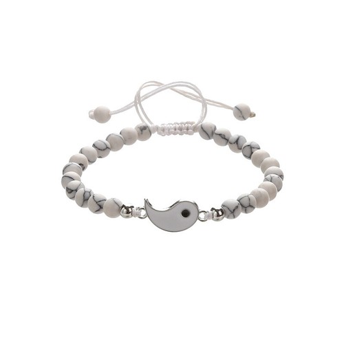 Bracciale Uomo Donna Bracciale Stile Cinese Bracciale Tai Chi, Stringa Elastica - Foto 10 di 12