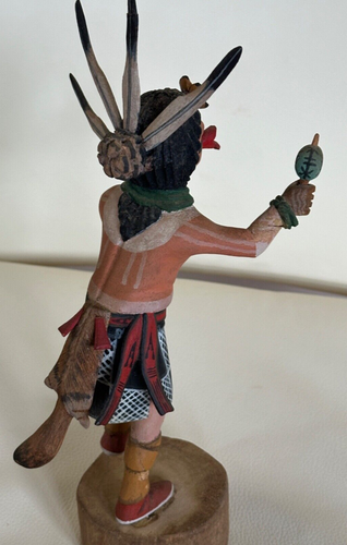 MYRON GASEOMA HOPI VINTAGE CROSS LEGGED KACHINA 11.5" TALL 1991 - Picture 7 of 14