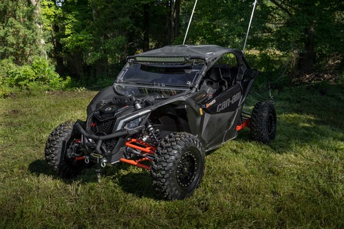 SuperATV Winch Ready Front Bumper for Can-Am Maverick X3 - Wrinkle Black - Picture 2 of 7