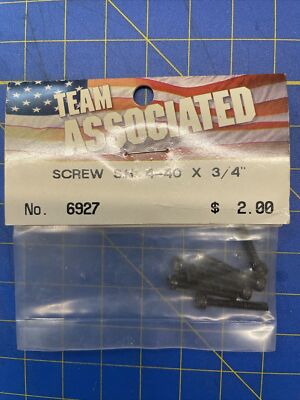 Vis à Tête Hexagonale 4-40 X 3/4" - Team Associated ASC6927, Pour Modèles RC Vintage