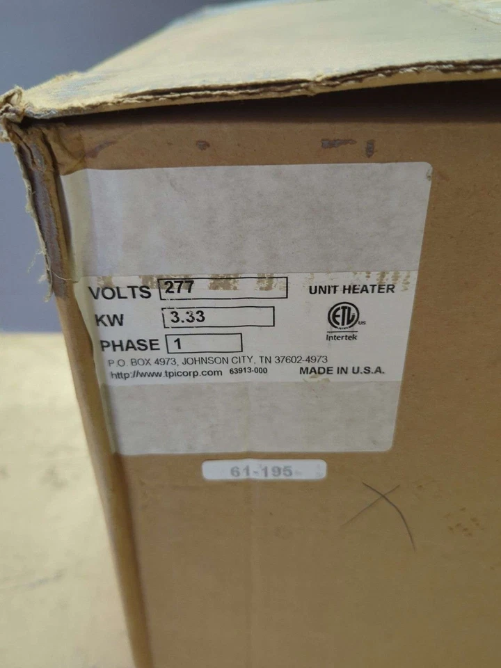 TPI Corporation Mounted Unit Heater, Model G1GUH03003D - Image 4 of 4