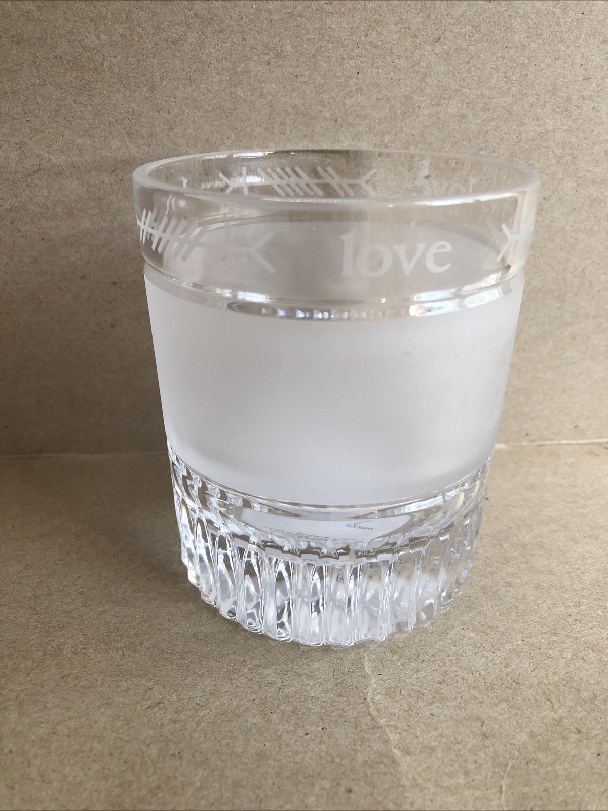 Waterford Lighting Up the Season Holiday Crystal Candle Holder LOVE Design