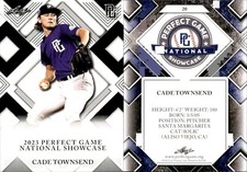 CADE TOWNSEND Rookie 2023 Leaf Perfect Game National Showcase BLACK PR40 #20