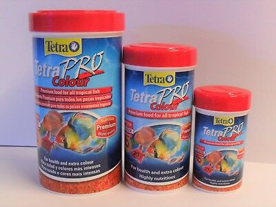 TETRA PRO COLOUR 20g, 55g, 110g Premium Tropical Aquarium Fish Food/ Crisps  