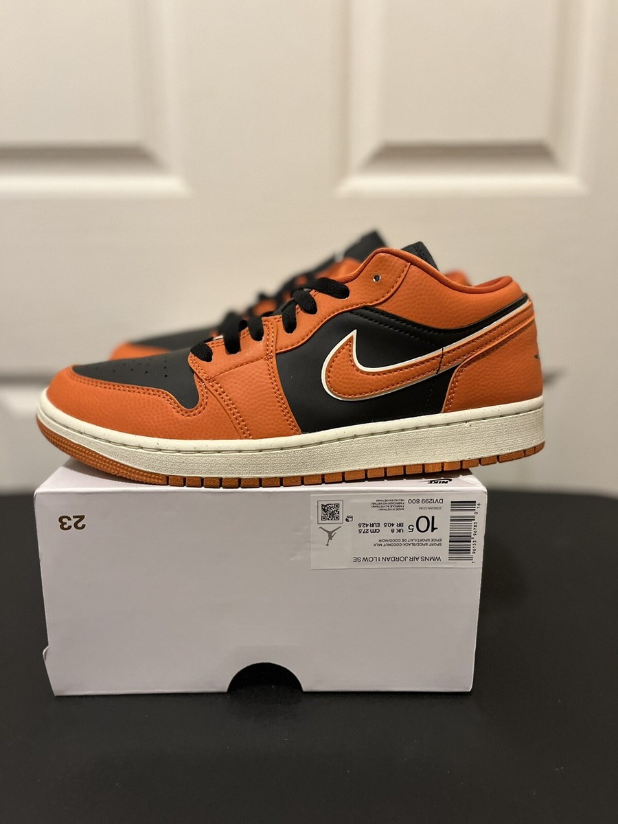 Air Jordan 1 Low SE Shoes Sport Spice Black DV1299-800 Size 10.5W 