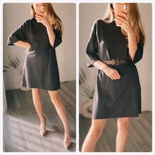 ZARA Short Dark Grey Dress New High Neck 