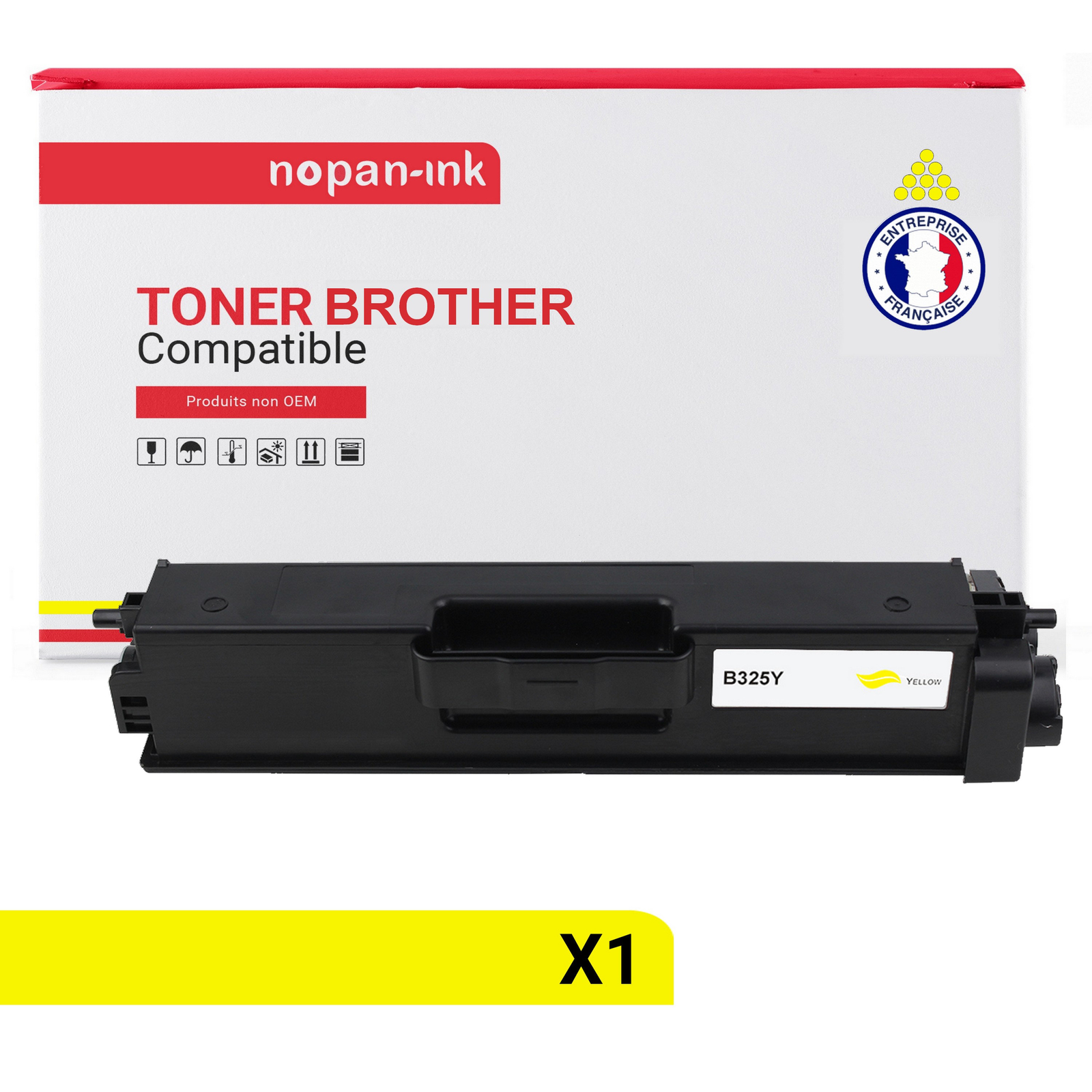 Toner jaune TN325 de rechange pour résoudre les problèmes de couleurs ternes sur Brother