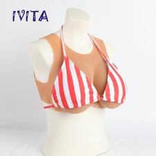 IVITA 3XL E Cup Silicone Breast Forms Fake Boobs Bras Enhancer Crossdresser