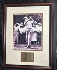 MINT John Byron Nelson Framed Picture, One of The Greatest Golfers