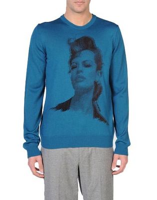 $180 Authentic Rare ENERGIE Men's Fitted Overty Face Print Sweater  Sweatshirt