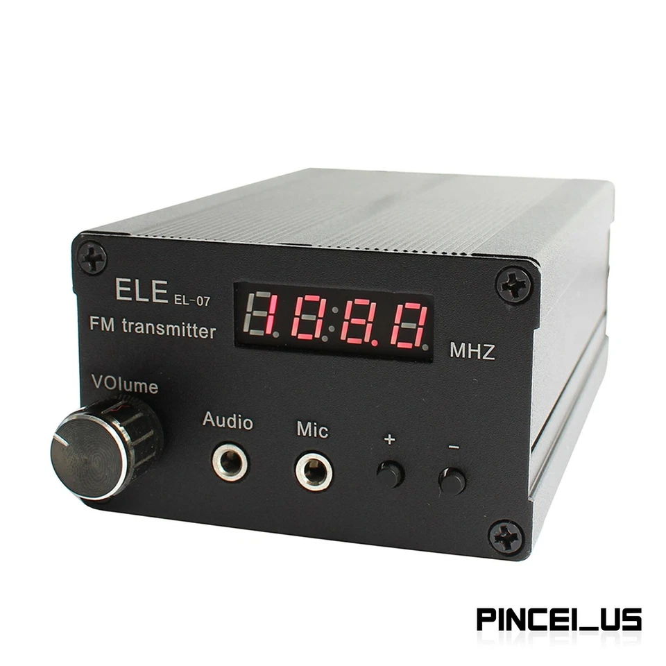 EL-07 0.5W/5W Stereo FM Transmitter Wireless Audio Broadcast Radio Transmitter - Image 2 of 4
