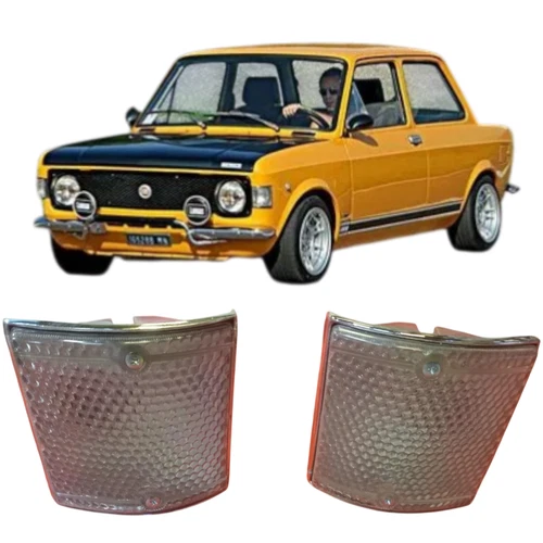 Fiat 128 Turn light / Corner light Kit left & Right - metal base