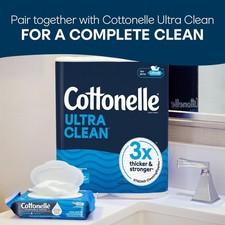 Cottonelle FreshFeel Flushable Wet Wipes for Adults / Kids, 6 Flip-Top Packs