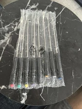 Stainless Steel Fondue Forks New Mid Century Modern Set of 8 Plastic