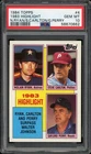 1984 Topps Baseball #4 1983 Highlight Nolan Ryan Carlton Perry PSA 10