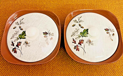 Vintage Midwinter Eichel & Eichenblätter Gemüseterrine Servierschalen Paar