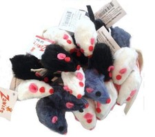 Realistic Fur Cat Toy Mice - 20 Pack, Interactive Play for Cats  Kittens