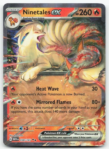 Pokemon Ninetales ex 038/165 151 Double Rare Holo NM