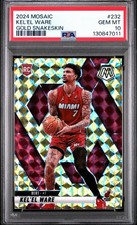 KEL'EL WARE 2024 MOSAIC ROOKIE GOLD SNAKESKIN RC 7/8 JERSEY MATCH PSA 10 POP 1