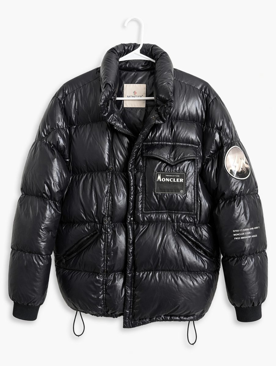 techiレア未使用MONCLER × Hiroshi Fujiwara Moncler Fragment Hiroshi Fujiwara Down Puffer Jacket Mens Size L