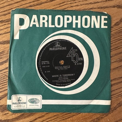 #ad #ad Cilla Black – Where Is Tomorrow? 7quot; Single 1968 Parlophone Pop 45 RPM $12.74