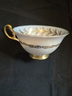 EB FOLEY CUP & SAUCER BLUE WITH GOLD GILT BAND PINK FLOATING ROSE, ENGLAND  — photo 9