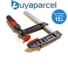 Image of Bessey 200mm Cast Iron Screw Clamp and Anti Slip End Covers 20cm 200/100 TG20-2K