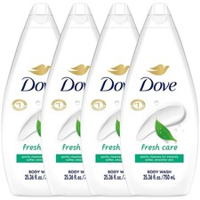 Dove Body Wash, Fresh Care, Value-Size 4-Pack   Soothing Moisturizing Cleanser